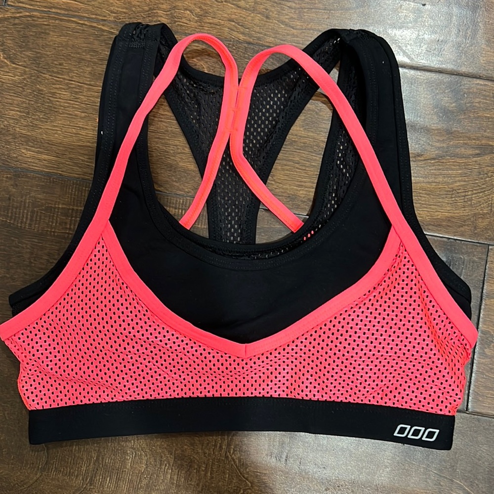 Lorna Jane sports bra size small black and neon color